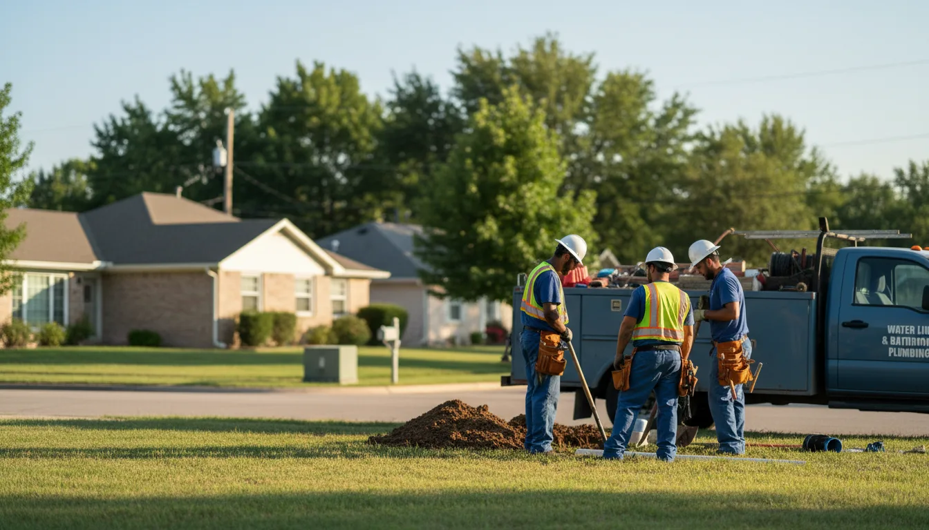 Residential water line and bathroom plumbing service in De Mossville, KY
